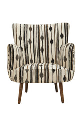 Cefena Black and White Chair With Flared Arms