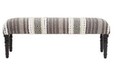Cefena Grey And White Bench
