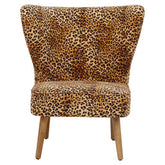 Cefena Leopard Print Velvet Chair