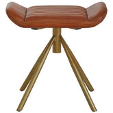 Buffalo Tan Leather Footstool