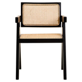 Cebu Natural Cane and Black Beech Wood Dining Chair