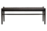 Cebu Black Rope and Elm Wood Bench