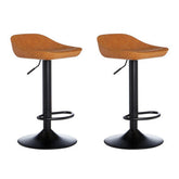 Dalston Set Of Two Camel Bar Stools