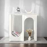 Hadza U Shape Console Table, White