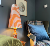 Sandstone wiggle cone lampshade, extra tall lampshade