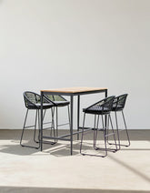 Dmitry Outdoor Garden Table and bar Stool Set