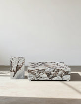 Matteo Square Coffee Table, Marble, White