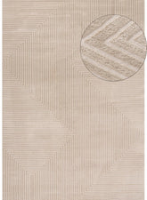 Carmel Beige-Cream Geometric Rug | 6050
