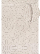 Carmel Cream-Grey Geometric Rug | 6070