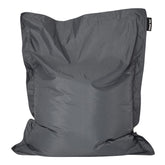 Bean Bag Bazaar Giant Bean Bag, Slate Grey, Water-Resistant Fabric, Large Outdoor Floor Cushion with Filling Included, 180cm x 140cm, Garden Chairs,