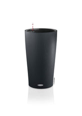 Lechuza CILINDRO Color 23 Self Watering Planter Garden Plastic Indoor and Outdoor Flower Plant Pot with Drainage Hole D23 H41 cm Slate