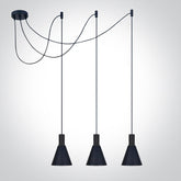 E27 Round Pendants - 63122B - 3x10W E27 pendant.