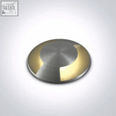 Circular dual-tone metal button with brushed silver center and gold edges for 69042b 1w led inground path illumination requiring 350ma driver