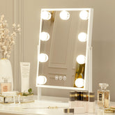 FENCHILIN Vanity Mirror with Lights Makeup Mirror with Lights 9 LED Bulbs Lighted Hollywood Mirror Light up Vanity Mirror 360 Rotation 3 Color