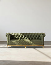 Abbado Chesterfield Three Seater Sofa, Real Leather