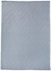 Diamond Denim Blue Hand-woven Rug