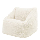 icon Kids Teddy Fleece Bean Bag Chair, Cream, Fluffy Kids Bean Bag Armchair with Filling Included for Girls and Boys, Childrens Chair, Nursery Dcor,