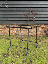 Pair Antique Cast Iron Trestle Table Bases Industrial Garden Table Legs