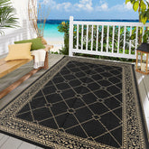 Enyhom Outdoor Rugs for Garden Waterproof, 150 x 240 cm Reversible Plastic Patio Foldable Mat, Portable Easy Cleaning Carpet Rug, Heavy Duty Picnic