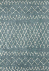Moroccan Duck Egg Blue Shaggy Rug | 950
