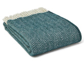 Dune Pure New Wool Throw - Emerald