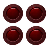 Set of Four 33cm Paxton Red Pebble Effect Charger Plates