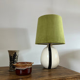 Olive Green Velvet Lampshade | French Drum Ceiling Light Shade | Bespoke Handmade Empire Lampshade