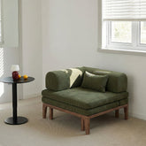 Al-Farsi Corner Sofa Bed, Single Sofa Chair, Corduroy