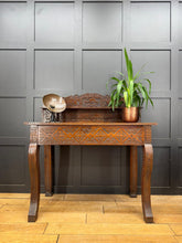Antique Anglo-Indian Carved Oak Hall Table Sideboard / Antique Console Side Table
