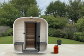 Steam & Oak Gas Cube Sauna 2.4m with Porch (Electric or Wood-Fired)