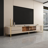 Carl TV Stand, Gold Leg