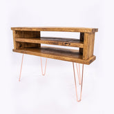 Corner TV & Display Stand - Handmade Bespoke Wooden Unit