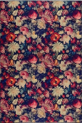 Eco-Washable Dark Flowers Design