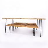 Dining Tables with Black Steel Legs - Industrial Wooden Table