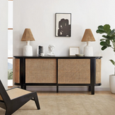 Dot Rattan Sideboard, Ash Wood & Black