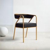 Dwight Dining Chair, Gold Legs