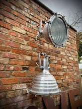 Pair of Vintage WISKA Ship Lights – Polished Aluminium Industrial Lamps