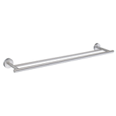 Smedbo Home Brushed Chrome 65 cm Double Towel Rail HS3364