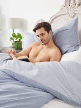 Pure Cotton Chambray Duvet Set True Navy