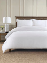 Pure Cotton Dobby Stripe Duvet Set Bright White