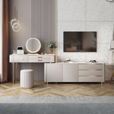 Haggith Corner Dressing Table With Sideboard