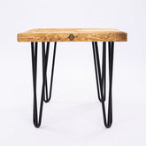 Hairpin Wooden Stool - Industrial Handmade Table Seat