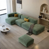 Harriet Three Seater Corner, Four Seater Corner Sofa, Velvet