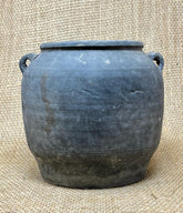 Vintage Grey Earthenware Pot KX3112E