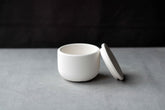 WHITE CONCRETE SMALL JEWELLERY HOLDER, WHITE CONCRETE TEALIGHT HOLDER