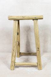 Vintage Rustic Stool - Elm wood - 103