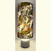 Tiger, cheetah jungle Velvet cylinder lampshade, extra tall lampshade