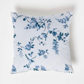 Birds and Roses cotton throw cushion