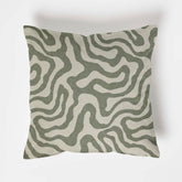 Green wiggle throw cushion, scatter cushions