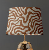 Sandstone Wiggle Textured French Drum Lampshade | Handmade Ceiling Light Shade | UK